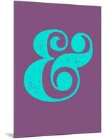 Ampersand Purple and Blue-NaxArt-Mounted Art Print