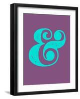 Ampersand Purple and Blue-NaxArt-Framed Art Print