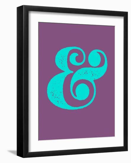 Ampersand Purple and Blue-NaxArt-Framed Art Print