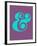 Ampersand Purple and Blue-NaxArt-Framed Art Print