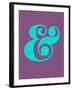 Ampersand Purple and Blue-NaxArt-Framed Art Print