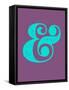 Ampersand Purple and Blue-NaxArt-Framed Stretched Canvas