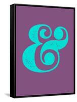 Ampersand Purple and Blue-NaxArt-Framed Stretched Canvas