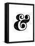 Ampersand White-NaxArt-Framed Stretched Canvas