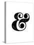 Ampersand White-NaxArt-Stretched Canvas