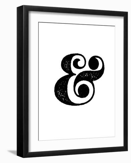 Ampersand White-NaxArt-Framed Art Print