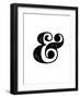 Ampersand White-NaxArt-Framed Art Print