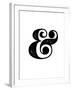 Ampersand White-NaxArt-Framed Art Print