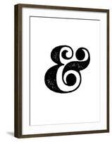 Ampersand White-NaxArt-Framed Art Print