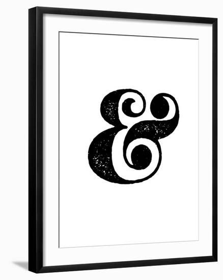 Ampersand White-NaxArt-Framed Art Print