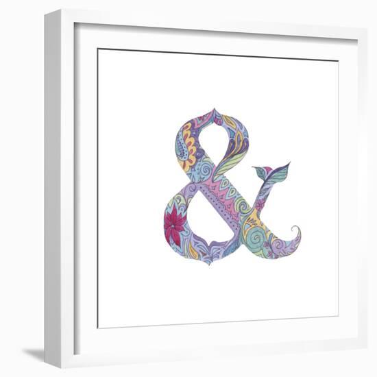 Ampersand-Green Girl-Framed Giclee Print