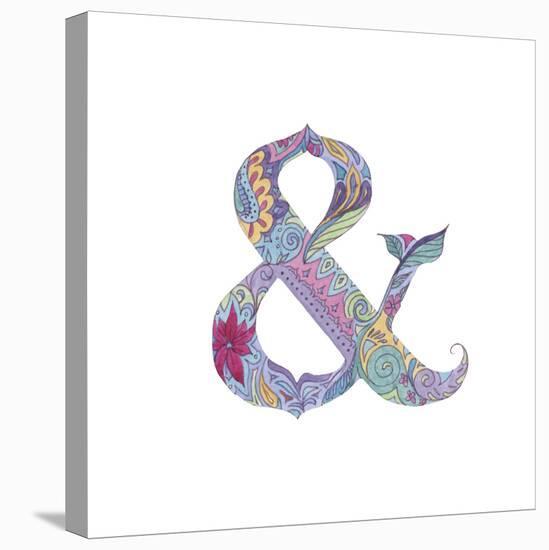 Ampersand-Green Girl-Stretched Canvas