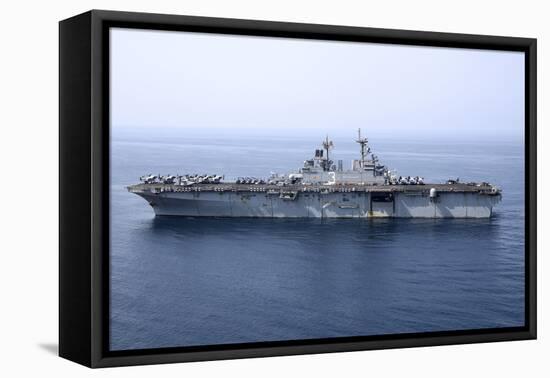 Amphibious Assault Ship USS Kearsarge Conducts Operations at Sea-null-Framed Stretched Canvas