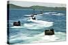 Amphibious Assault Vehicles Approach Hat Yao Beach, Thailand-null-Stretched Canvas