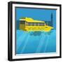 Amphibious London Duck Tour Bus-Claire Huntley-Framed Giclee Print