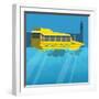 Amphibious London Duck Tour Bus-Claire Huntley-Framed Giclee Print