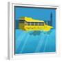 Amphibious London Duck Tour Bus-Claire Huntley-Framed Giclee Print