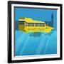 Amphibious London Duck Tour Bus-Claire Huntley-Framed Giclee Print