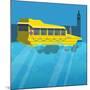 Amphibious London Duck Tour Bus-Claire Huntley-Mounted Giclee Print