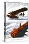 Amphibious Monoplane-Found Image Press-Stretched Canvas