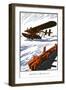 Amphibious Monoplane-Found Image Press-Framed Giclee Print