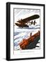 Amphibious Monoplane-Found Image Press-Framed Giclee Print