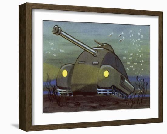 Amphibious Tank Capable of Operating Underwater-null-Framed Art Print