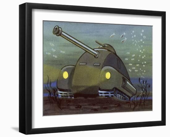 Amphibious Tank Capable of Operating Underwater-null-Framed Art Print