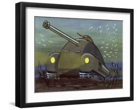 Amphibious Tank Capable of Operating Underwater-null-Framed Art Print