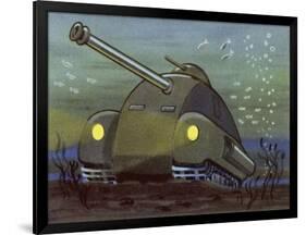 Amphibious Tank Capable of Operating Underwater-null-Framed Art Print