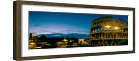 Amphitheater at Dusk, Coliseum, Rome, Lazio, Italy-null-Framed Photographic Print