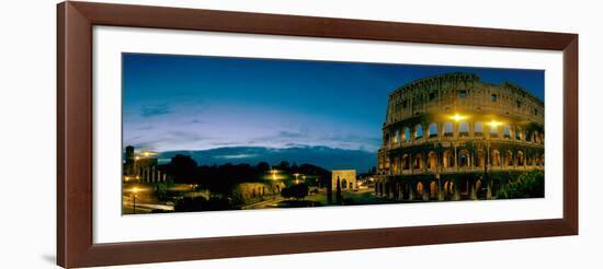 Amphitheater at Dusk, Coliseum, Rome, Lazio, Italy-null-Framed Photographic Print