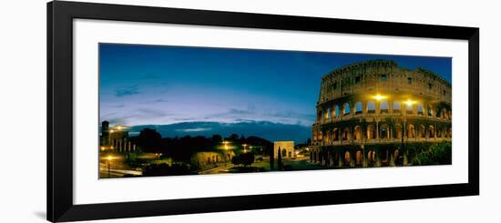 Amphitheater at Dusk, Coliseum, Rome, Lazio, Italy-null-Framed Photographic Print