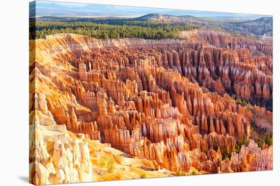 Amphitheater from Inspiration Point at Sunrise, Bryce Canyon National Park, Utah, USA-Dibrova-Stretched Canvas