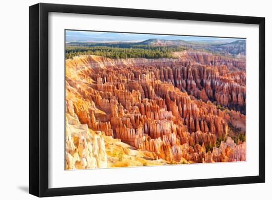 Amphitheater from Inspiration Point at Sunrise, Bryce Canyon National Park, Utah, USA-Dibrova-Framed Photographic Print