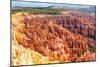 Amphitheater from Inspiration Point at Sunrise, Bryce Canyon National Park, Utah, USA-Dibrova-Mounted Photographic Print
