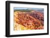 Amphitheater from Inspiration Point at Sunrise, Bryce Canyon National Park, Utah, USA-Dibrova-Framed Photographic Print