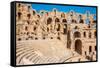 Amphitheater in El Jem, Tunisia-perszing1982-Framed Stretched Canvas