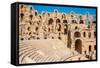 Amphitheater in El Jem, Tunisia-perszing1982-Framed Stretched Canvas