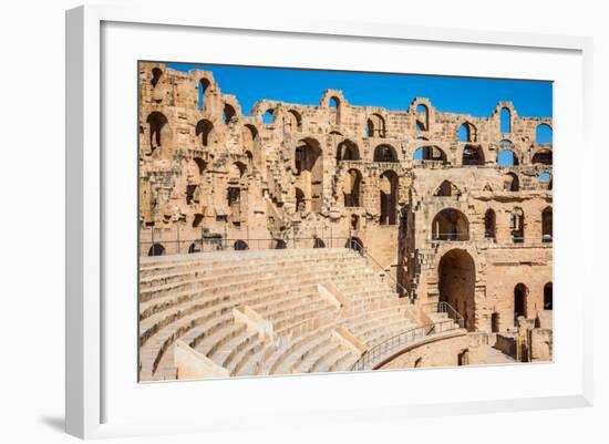 Amphitheater in El Jem, Tunisia-perszing1982-Framed Photographic Print