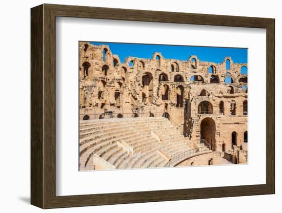 Amphitheater in El Jem, Tunisia-perszing1982-Framed Photographic Print