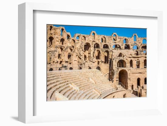 Amphitheater in El Jem, Tunisia-perszing1982-Framed Photographic Print