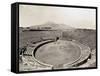 Amphitheater of Pompeii with Vesuvius in Background-Philip Gendreau-Framed Stretched Canvas