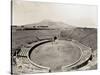 Amphitheater of Pompeii with Vesuvius in Background-Philip Gendreau-Stretched Canvas