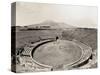 Amphitheater of Pompeii with Vesuvius in Background-Philip Gendreau-Stretched Canvas