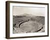 Amphitheater of Pompeii with Vesuvius in Background-Philip Gendreau-Framed Photographic Print