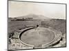 Amphitheater of Pompeii with Vesuvius in Background-Philip Gendreau-Mounted Photographic Print