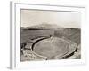 Amphitheater of Pompeii with Vesuvius in Background-Philip Gendreau-Framed Photographic Print