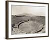 Amphitheater of Pompeii with Vesuvius in Background-Philip Gendreau-Framed Photographic Print