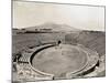 Amphitheater of Pompeii with Vesuvius in Background-Philip Gendreau-Mounted Photographic Print